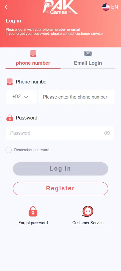 pak game app login